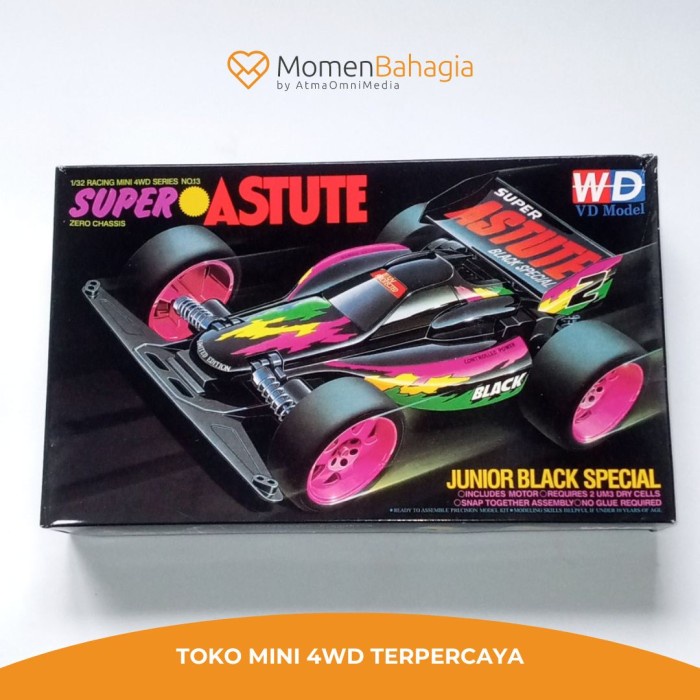 TERLARIS Tamiya Mini 4wd Merek DD/WD Ruize Super Astute Junior Black Special - Chassis Super 1 -