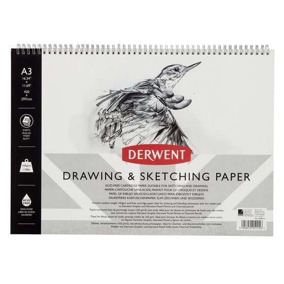 

Buku Sketsa Derwent A3 Sketch Pad Wire Bound Drawing Sketching Paper