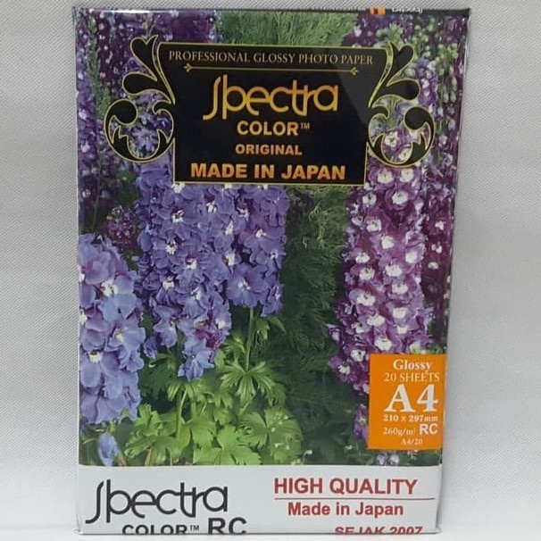 

kertas foto paper glossy 260 gram spectra