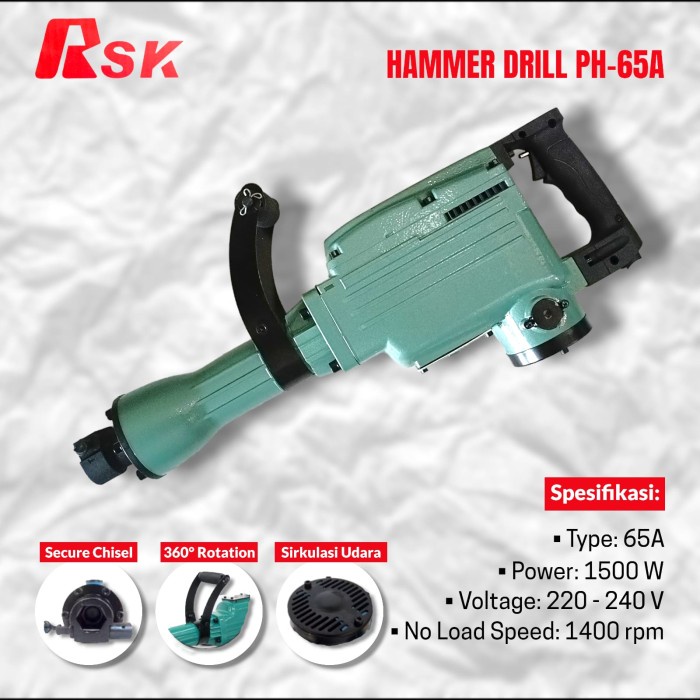 PROMO Mesin Jack Hammer RSK MOD-65A Bor Bobok Beton Aspal Ph65 Jala