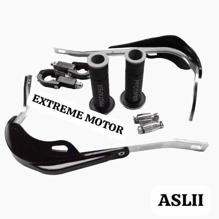 Paket hemat handguard cover tulang protaper atau handguard pelindung stang motor plus handgrip
