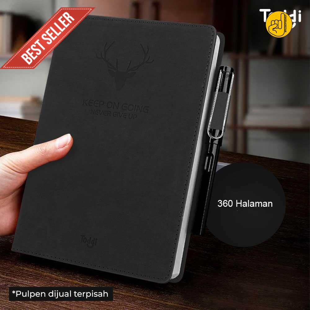 

baldan Toddi Buku Jurnal Hardcover Notebook Diary 80 GSM 360 Halaman Grid - CW-5025 good quality