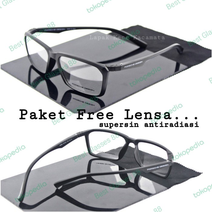Frame kacamata sport Porsche Design free lensa minus