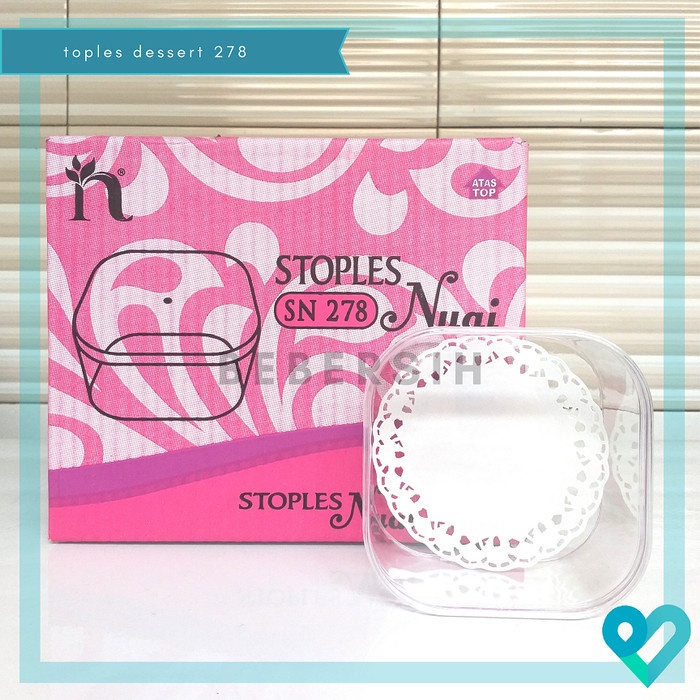 [Masih] Toples Dessert Box Nuai 278 / Toples Persegi Plastik / Kotak Dessert -