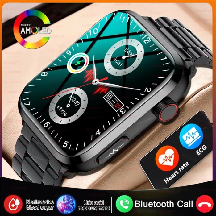 New Blood Sugar Smart Watch Men ECG PPG Watch Health Blood Pressure