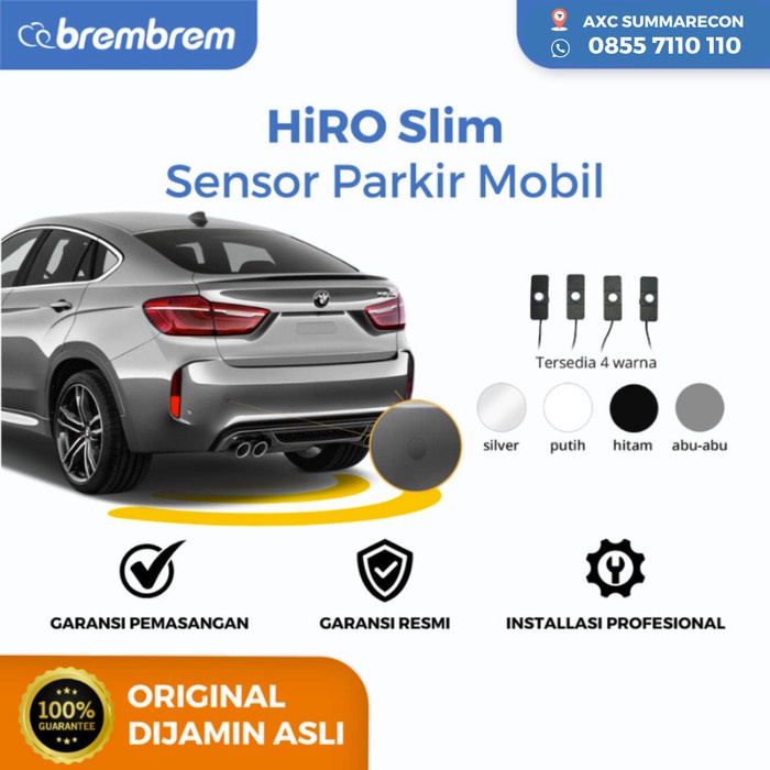 Hiro Sensor Parkir Slim Hitam - Sensor Mundur Mobil - Sensor Parkir
