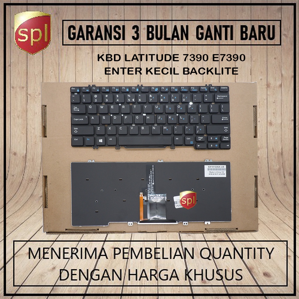 Keyboard Dell Latitude 7390 E7390 Enter Kecil Backlite