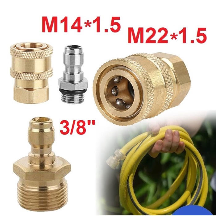 HOT SALE Coupler nepel angin adaptor M22 1/4 Male M14X1.5 quick release