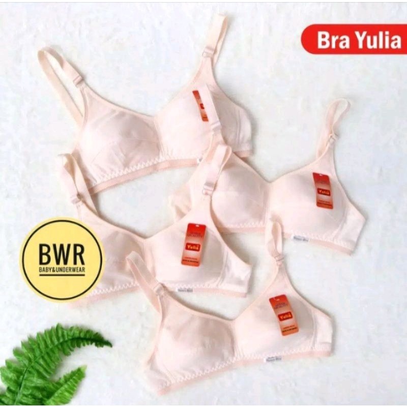 1 Pcs > Bh Sport Bra Remaja Dewasa Tanpa Kawat Karet Bawah Katun Adem Polos Real Pic > 1406 BH YULIA
