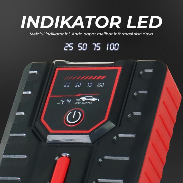 Bagus Jumper Jamper Aki Accu Mobil Diesel Power Bank Senter Dual Usb