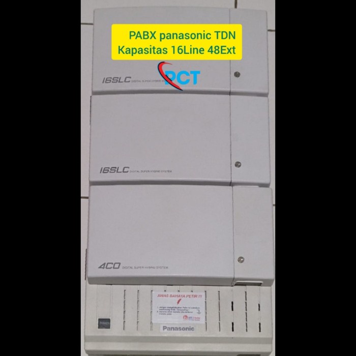 Pabx Panasonic TDN1232 kapasitas 12 Line / 64 Extension (16 digital 48 Analog)Second Mulus