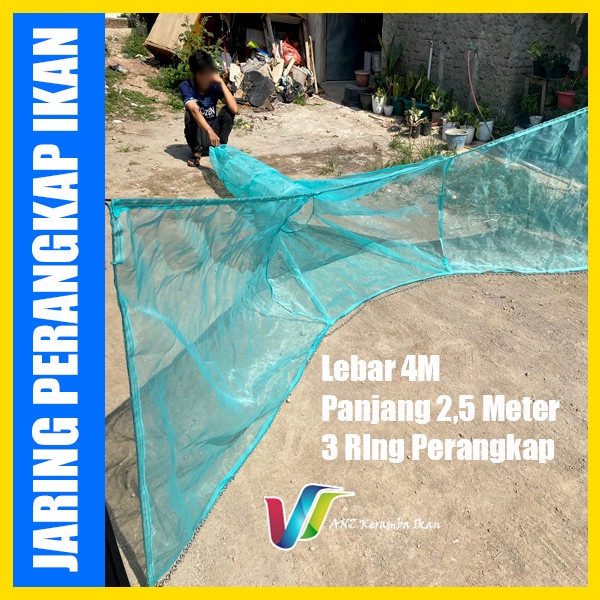 PREMIUM Pukat harimau pukat ikan jaring perangkap ikan ukuran 4x2,5