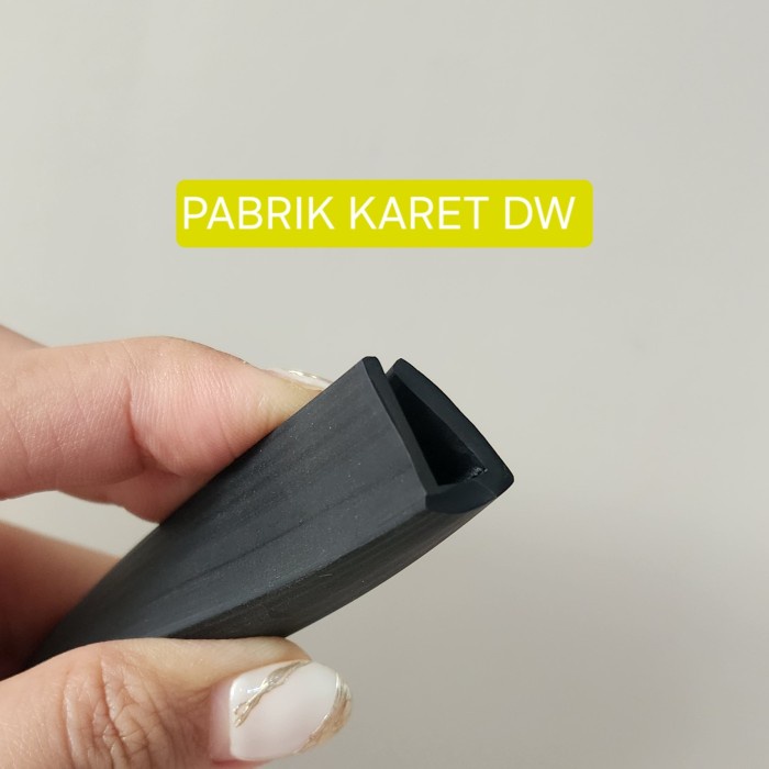 PREMIUM Karet lis u jepit kaca 8mm karet list u jepit plat 8mm