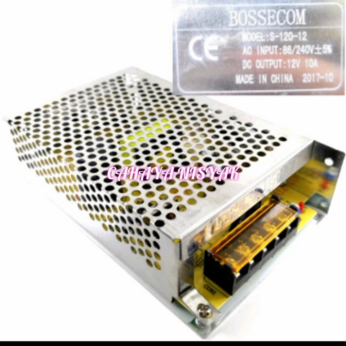 PREMIUM LED Power Supply BOSSECOM 12V-10A / Adaptor Jaring BOSSECOM