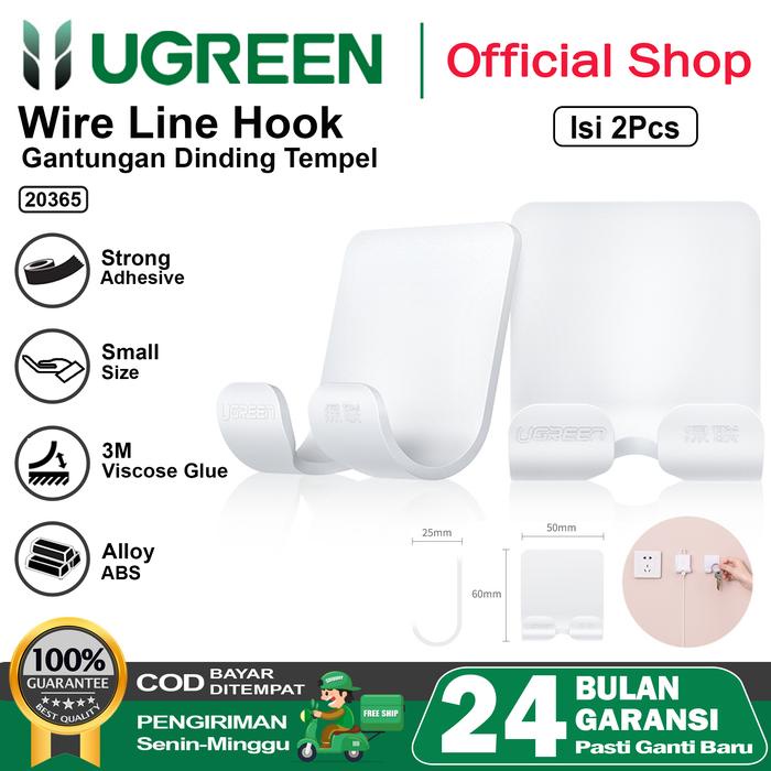 

UGREEN Gantungan Hook di Dinding Untuk Kabel Serbaguna 20365