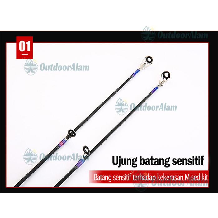 terbaru  joran pancing 6-12lb 165-240cm joran 2 bagian carbon fiber joran ul joran bc pancing