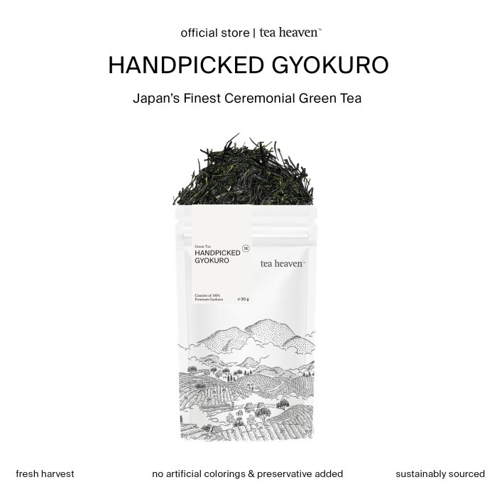 

Handpicked Gyokuro Grade A+ Organic Luxury Japanese Green Tea Teh Hijau Jepang Premium Tea Heaven