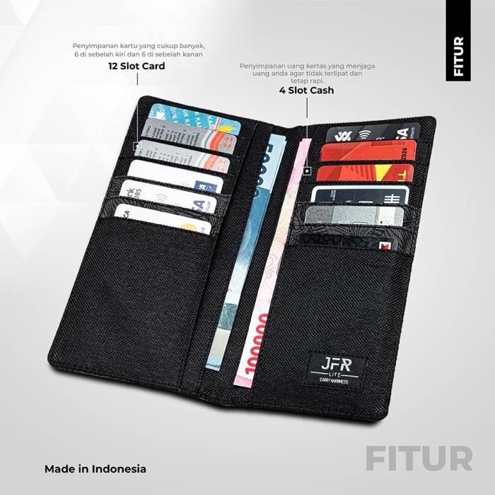 Jfr Neo Wallet - Dompet Pria Bahan Kanvas Army Jp62