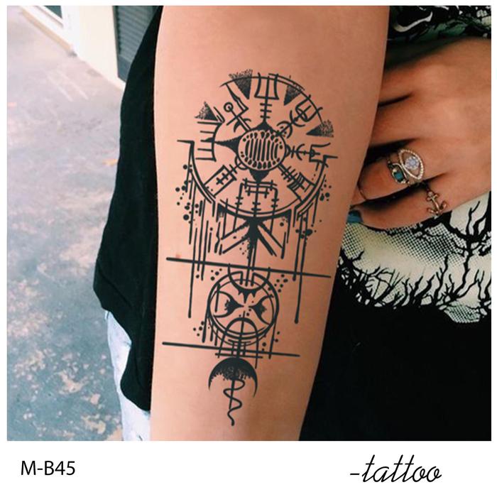 Zoar-Y55 Stiker Tato Temporary Semi Permanen Tahan Lama Tattoo Menempel Dekorasi Seni Untuk Pria Dan