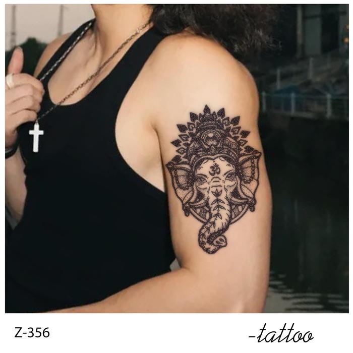 Zoar-Y46 Stiker Tato Temporary Semi PermanenSatwaTahan Lama Tattoo Menempel Dekorasi Seni Untuk Pria
