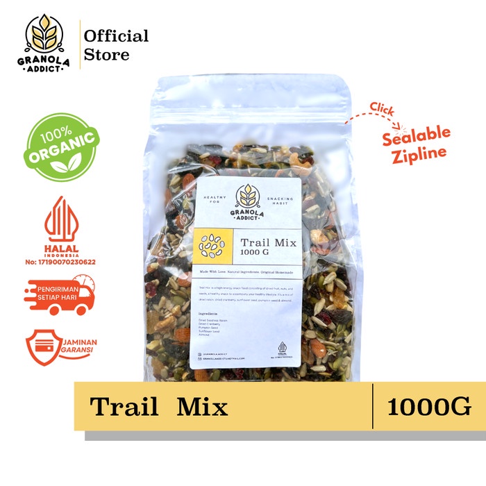 

BARANG TERLARIS Trail Mix (Sunflower, Pumpkin Seeds, Almond, Raisin, Cranberry) 1000G