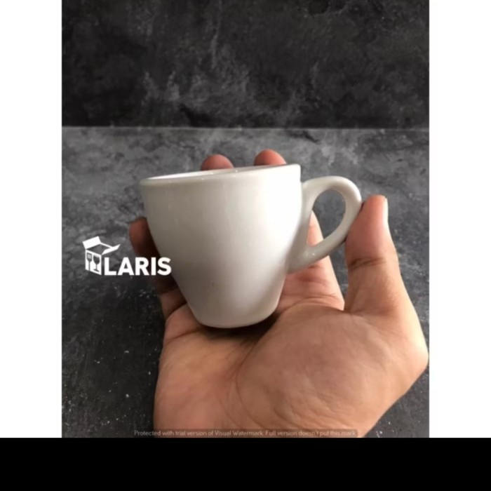 CANGKIR KERAMIK PORSELEN PUTIH POLOS ESPRESSO KAPASITAS 90ML KOPIN CANGKIR MINUK TEH KOPI ESPRESSO