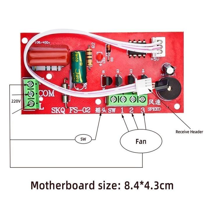 Modul + Remot universal Kipas Angin Modul PCB KIPAS ANGIN YUNDAI / ARASHI / MASPION / COSMOS /