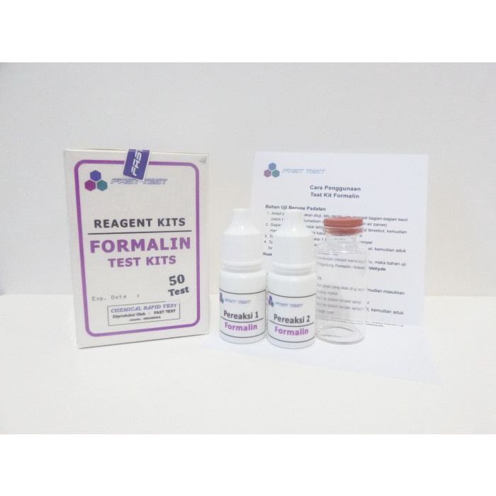 Ready Reagent Test Kit Formalin, Alat Uji Cepat Kandungan Formalin
