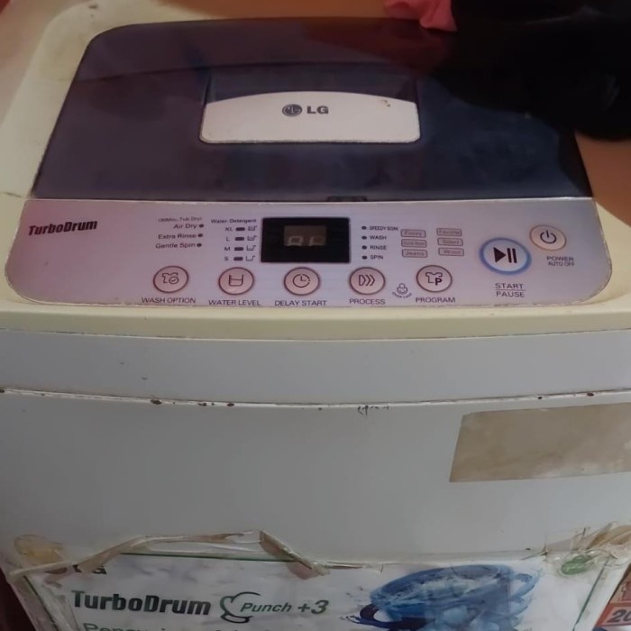 Gearbox Mesin Cuci LG TurboDrum FUZZY LOGIC 7kg WF-L7000TC Bukaan atas