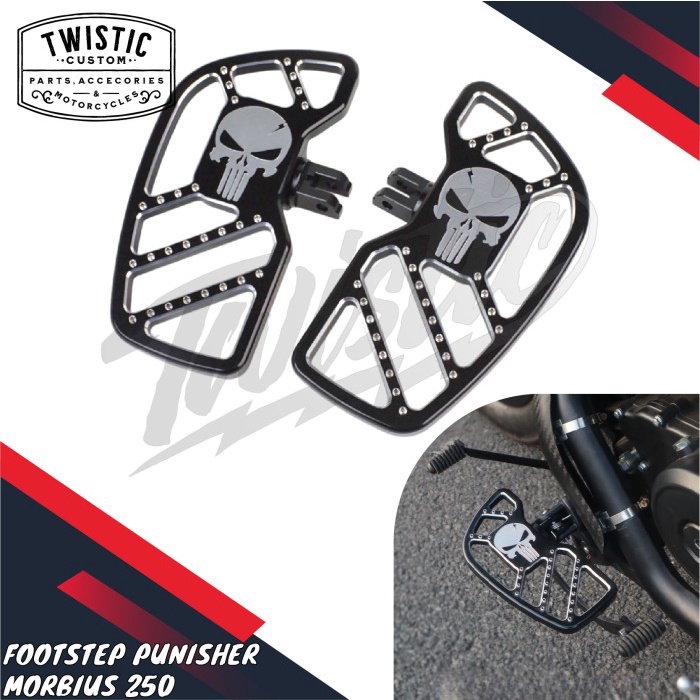 Footstep Foot Peg Floor Board Pijakan Injekan Kaki Lebar Punisher Motor WMoto Morbius 250