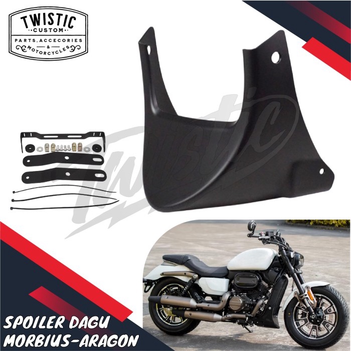Spoiler Aragon Mudguard Depan Dagu Chin Cover Radiator Pelindung Mesin Motor Morbius 250 cc