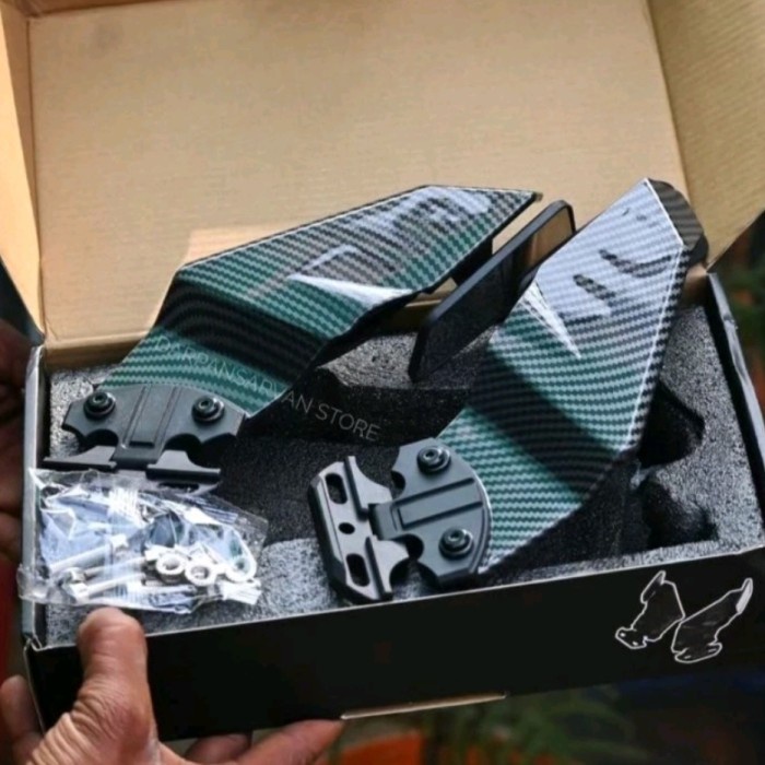 Spion Winglet New AERO H2 Motor Universal Carbon Fiber Rear Mirror Spion Winglet Fairing Ninja Gsx