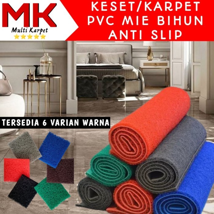 KESET KARPET KARET PVC MIE BIHUN ANTI SLIP KAMAR MANDI METERAN