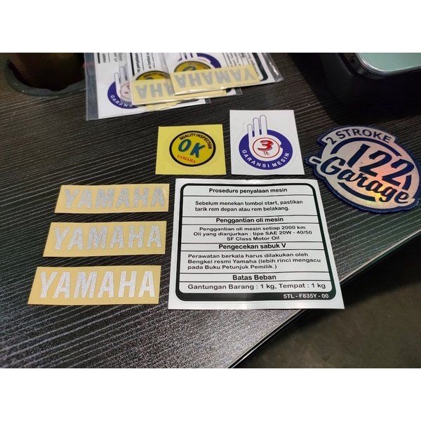 TERBARU stiker warning prosedur 5TL yamaha mio sporty smile garnish
