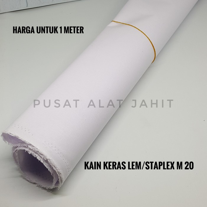 

KAIN KERAS SEMPROT KERAH STAFLEX STAPLEK LEM TEBAL M20 PER 1 METER