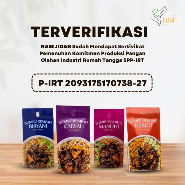 

Bumbu Kebuli instan nasi briyani mandhi kabsah lengkap praktis jidah