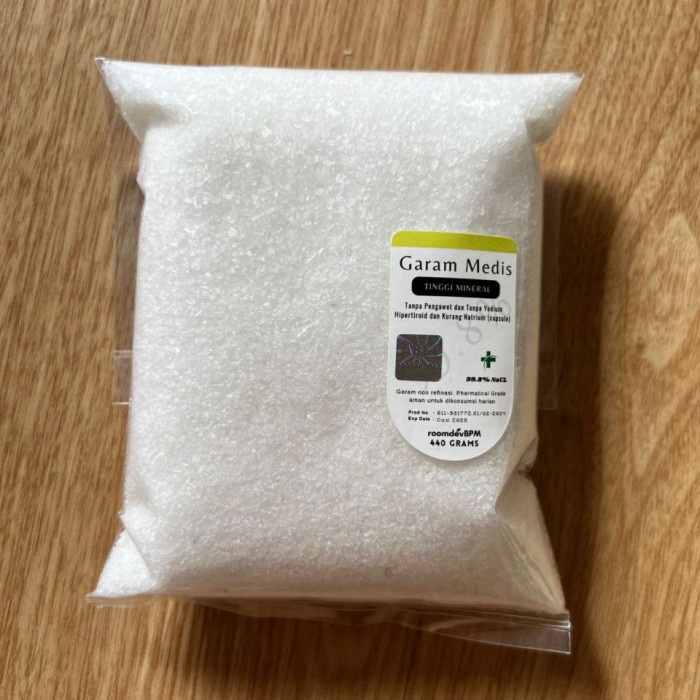 

Garam Krosok Medis PG 1Kg - Steril dan non Yodium