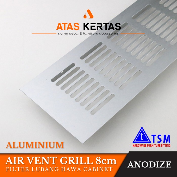 LUBANG HAWA ALUMINIUM VENTILASI LEMARI KABINET KITCHEN SET SILVER :)