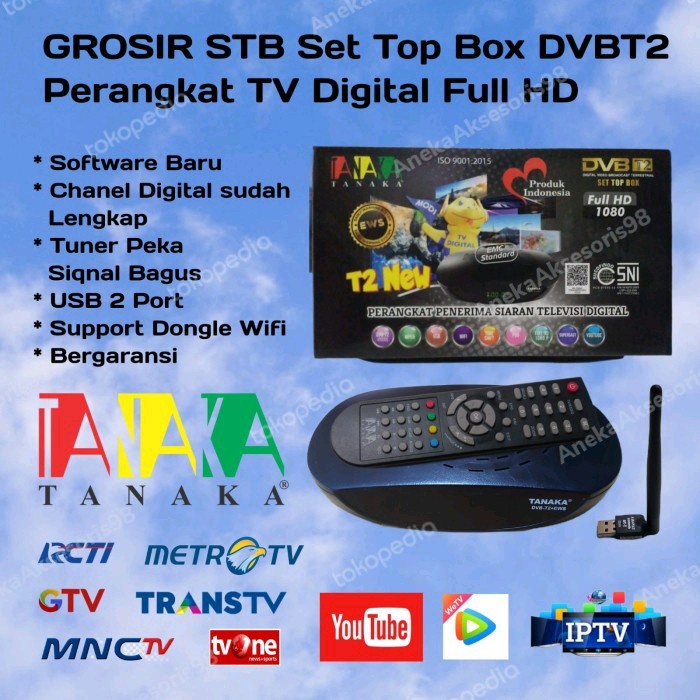 GROSIR SET TOP BOX TV DIGITAL TANAKA T2 NEW PRODUK BARU