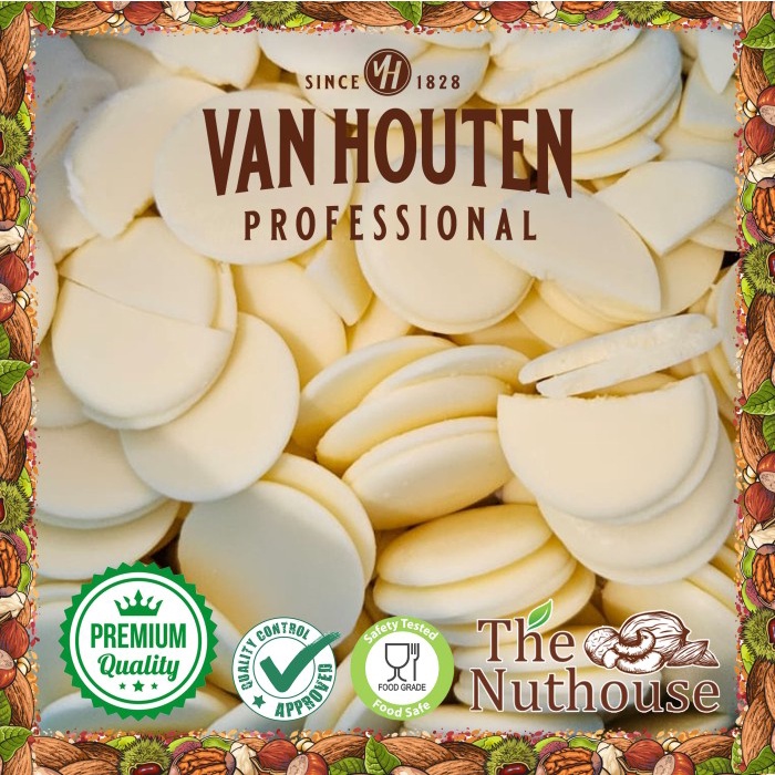 

Ready Stok" Van Houten White Compound Coin / Coklat Baking Professional Cokelat Putih Repack [Ukuran