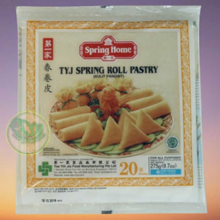 

Ready Stok" Kulit Lumpia Spring Home 15Cmx15Cm Tyj Spring Roll Pastry