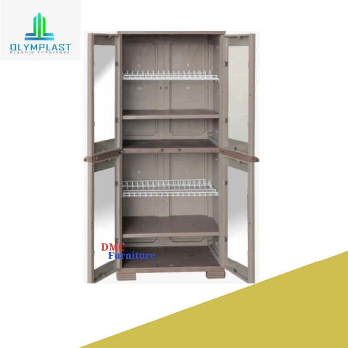 Rak Piring Lemari 2 Pintu Plastik OKL Jumbo Rak Dapur Olymplast Murah