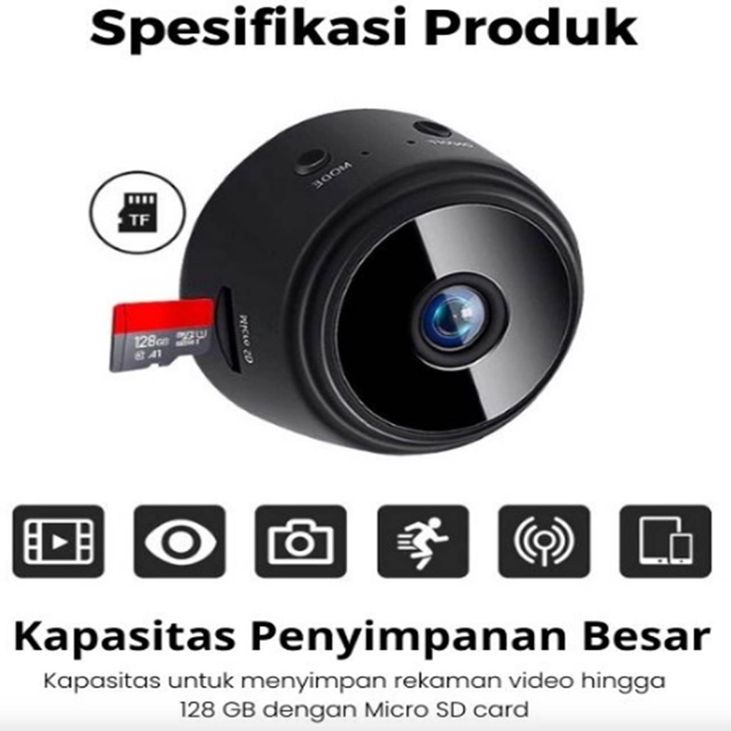 CCTVqt- S2 CCTV Wifi Mini Promo Kamera Pengintai Jarak Jauh Tersembunyi Tanpa Kabel Lewat HP