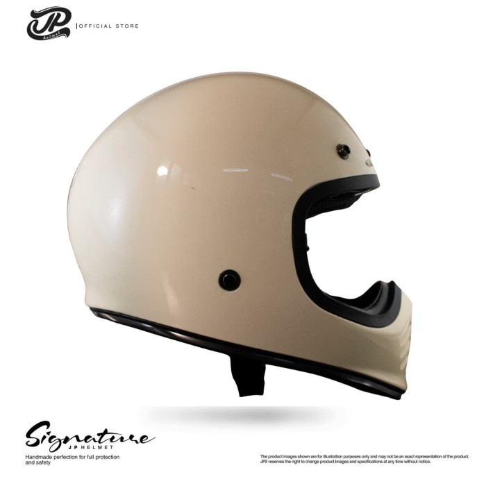HELM JP RETRO SIGNATURE SOLID WHITE CREAM GLOSS/BLACK