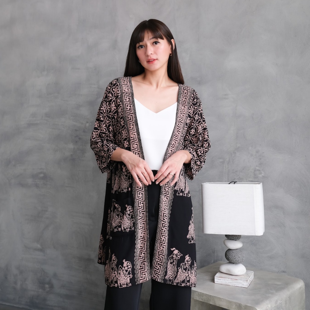 BATIK UNIVERSALKU - Batik Kimono Kantong Wayang Indonesia Gareng Petruk Bagong