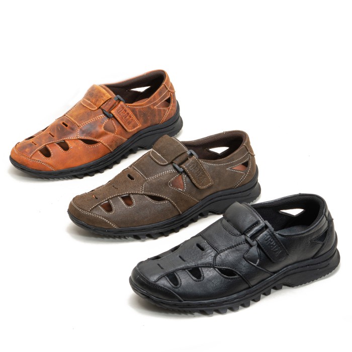 Sepatu Sandal Pria Kulit Asli Sendal Fordza DP.302