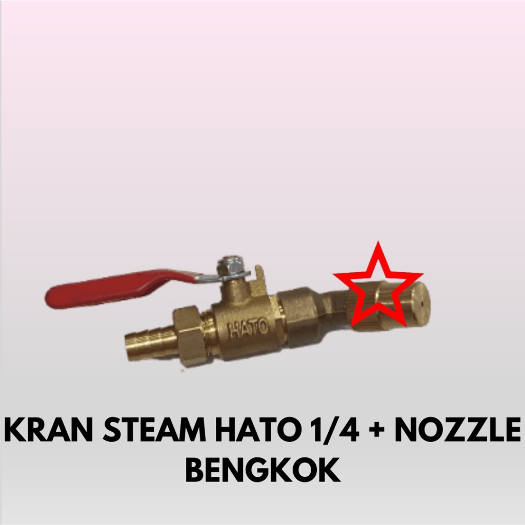 HJK KRAN STEAM AC HATO 1/4 + NOZZLE BENGKOK
