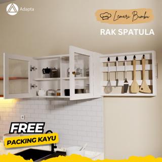 MURAH Rak Dinding Minimalis Rak Bumbu Dapur Kaca Tertutup Tempel - Lemari Dapur Kitchen Set Gantung