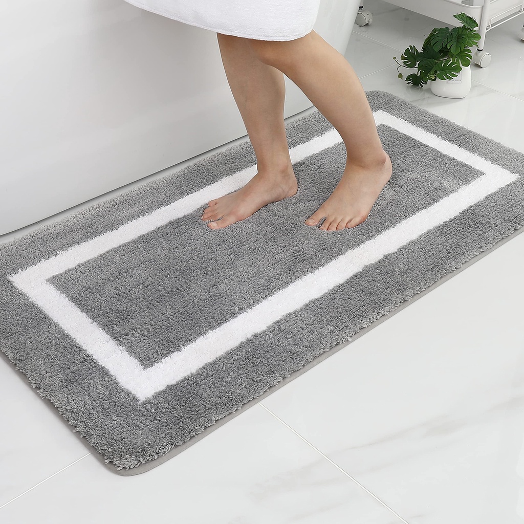 Olanly Keset Kamar Mandi Penyerap Karpet Kamar Mandi Bantalan Mandi Anti-selip Karpet Kaki Kamar Tid