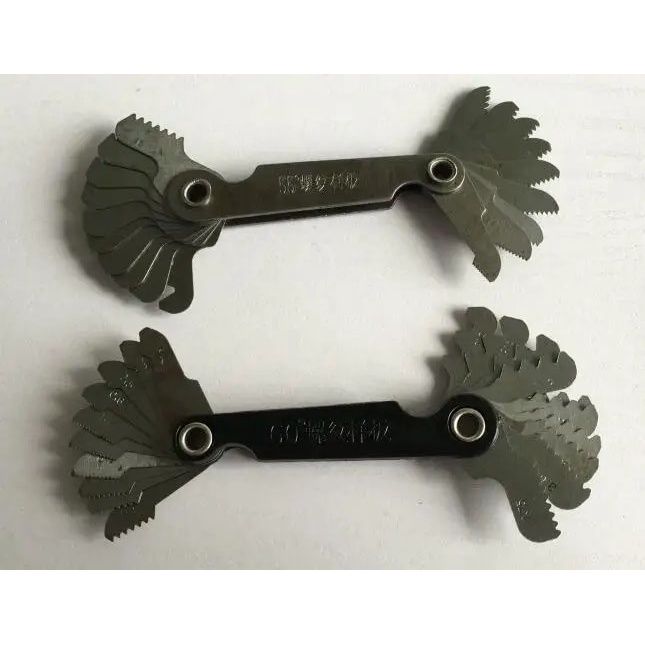 

Import 2PCS METRIC AND WHITWORTH MEASURING GAUGE THREAD PITCH 60 & 55 DEGREE